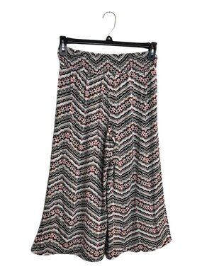 Kristin Nicole Geometric Print Wide Leg Capri Pants M